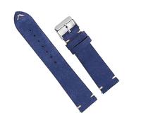 Chlikeyi Weiches Wildleder-Uhrenarmband, 18-22mm, Schwarz/Blau/Braun, Uhrenarmbänder, Edelstahl-Schnalle, Uhrenzubehör, Dunkelblau, 18 mm