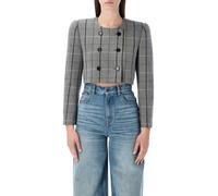 Chloé - Cropped Checked Jacket - Größe 36 - grau