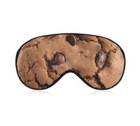 Chocolate Cookie Augenmaske für Damen & Herren, atmungsaktive & verstellbare Augenabdeckung, ultraweiche Schlafmaske, leichte Reise-Augenbinde für Flugzeug, Nickerchen, Nachtschlaf