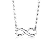 Choker ELLI "Halskette Choker Infinity Symbol Unendlichkeit 925 Silber" Gr. 38, silber, Halsketten, Damen, ohne Stein, Silber 925 (Sterlingsilber) (52485701-38) silber
