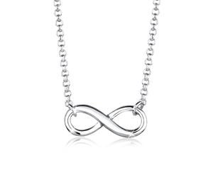 Choker ELLI "Halskette Choker Infinity Symbol Unendlichkeit 925 Silber" Gr. 38, silber, Halsketten, Damen, ohne Stein, Silber 925 (Sterlingsilber) (52485701-38) silber