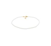 Choker ELLI "Halskette Choker Muschelkernperlen 925 Silber" Gr. 36, gold, Halsketten, Damen, ohne Stein, Silber 925 (Sterlingsilber) (84060555-36) gold