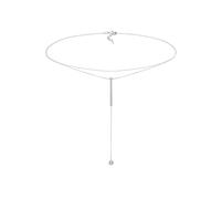 Choker ELLI "Halskette Y-Kette Layer Rechteck Weiß 925 Sterling Silber, mit Kristallen von Swarovski" Gr. 38, silber, Halsketten, Damen, Silber 925 (Sterlingsilber) (76857745-38) silber