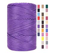 ChongKuan Makramee Garn 3mm X 225m Rope Zum Häkeln Taschen Baumwollschnur Polyester Bäckergarn Baumwollkordel Macrame Cord Baumwollgarn Baumwollfaden Geflochten Textilgarn Körbe Easy Yarn (3,1 Stück)
