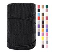 ChongKuan Rope Garn 3mm X 225m Zum Häkeln Makramee Taschen Baumwollschnur Polyester Bäckergarn Baumwollkordel Macrame Cord Baumwollgarn Baumwollfaden Geflochten Textilgarn Körbe Easy Yarn (6,3 Stück)