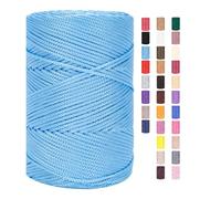 ChongKuan Rope Garn 3mm X 225m Zum Häkeln Makramee Taschen Baumwollschnur Polyester Bäckergarn Baumwollkordel Macrame Cord Baumwollgarn Baumwollfaden Geflochten Textilgarn Körbe Easy Yarn (8,3 Stück)