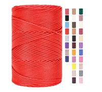ChongKuan Rope Garn 3mm X 225m Zum Häkeln Makramee Taschen Baumwollschnur Polyester Bäckergarn Baumwollkordel Macrame Cord Baumwollgarn Baumwollfaden Geflochten Textilgarn Körbe Easy Yarn (5,1 Stück)