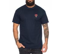 Chopper Icon Straw Hat Besticktes Herren T-Shirt - Manga Pirat Anime Luffy One, Farbe:Dunkelblau, Größe:L