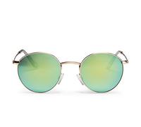 CHPO Unisex-Erwachsene Liam Sonnenbrille, Gold (Gold/Turquoise), 48