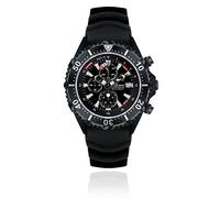 Chris Benz BENZ DEPTHMETER Chronograph 300M Black Edition Taucheruhr mit schwarzem Kautschukband CB-C300-LE-KBSS