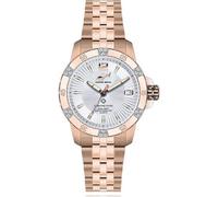 CHRIS BENZ Diamond Diver 200M Damentaucheruhr Gold Rock Beach mit Jubilee Metallband