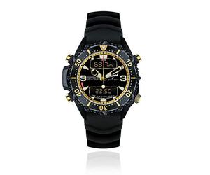 CHRIS BENZ Depthmeter Digital 200M Gold Edition Uhr PVD Gold, Tintenfischschwarz