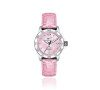 CHRIS BENZ Diamond Diver 200M Damentaucheruhr Pearl Harbour mit rosanem Lederband