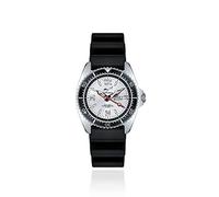 CHRIS BENZ ONE Medium 200M Taucheruhr mit Kautschukband, Haifischsilber, schwarze Lünette