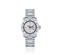 CHRIS BENZ ONE Medium 200M Taucheruhr mit Metallband, Haifischsilber, silberne Lünette