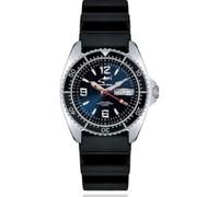 CHRIS BENZ ONE Medium 200M Taucheruhr mit Kautschukband, Tiefseeblau, schwarze Lünette