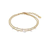 CHRIST Damen-Armband 925er Silber, recycelt Zirkonia One Size, Gelbgold 32029716