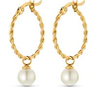 CHRIST Damen-Creolen 375er Gelbgold Süßwasser CHRIST C-Collection gelbgold 4T892/60X001