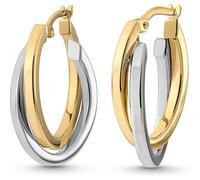 CHRIST Creolen 375er Gelbgold, Weißgold One Size Damen