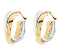 CHRIST Creolen 585er Gelbgold, Weißgold One Size Damen