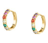 CHRIST Damen-Creolen 925er Silber, recycelt 12 Zirkonia One Size 88841867