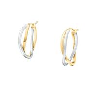CHRIST Damen-Creolen 375er Gelbgold, 375er Weißgold One Size 89090393