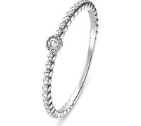 CHRIST Damen-Damenring 1 Diamant 54, Weißgold 32000339