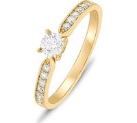 CHRIST Damen-Damenring 1 Diamant 60, Gelbgold 32000193