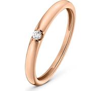 CHRIST Damen-Damenring 1 Diamant 60, Roségold 32017721