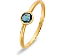 CHRIST Damen Ring '60119074' pastellblau / gold, Größe 52, 4062557 Pastellblau / Gold 52