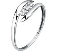 CHRIST Damen-Damenring 375er Weißgold 12 Diamant