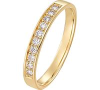 CHRIST Damen-Damenring 585er Gelbgold 10 Diamant 54, Gelbgold 32004409