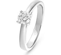 CHRIST Damen-Damenring 585er Weißgold 1 Diamant 54, Weißgold 32005502