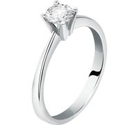 CHRIST Damen-Damenring 585er Weißgold 1 Diamant 56, Weißgold 32027523