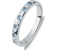 CHRIST Damen-Damenring 585er Weißgold 7 Topas 54, Weißgold 32030960
