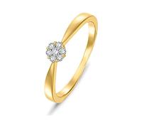 CHRIST Damen-Damenring 7 Diamant 52, Gelbgold 32000425