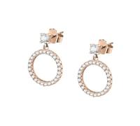 CHRIST Damen-Ohrhänger 925er Silber, recycelt Zirkonia One Size Roségold 89080738