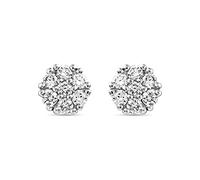 CHRIST Damen-Ohrstecker 14 Diamant One Size, Weißgold 32011420