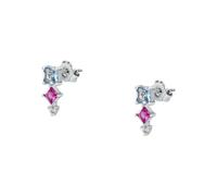 CHRIST Damen-Ohrstecker 925er Silber, recycelt Zirkonia One Size, Silber 89076056