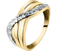 CHRIST - Damenring 585er Gelbgold, 585er Weißgold Ringe 1 ct