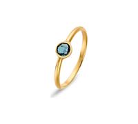 CHRIST Damen Ring '60119074' pastellblau / gold, Größe 52, 4062557 Pastellblau / Gold 52