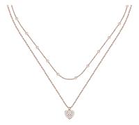 CHRIST Damen-Kette 925er Silber, recycelt Zirkonia One Size, Roségold 89085675