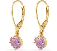 CHRIST Ohrhänger 375er Gelbgold lila Damen