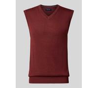 Christian Berg Men Slim Fit Pullunder aus Baumwoll-Mix mit V-Ausschnitt in Anthrazit Melange, Größe XL
