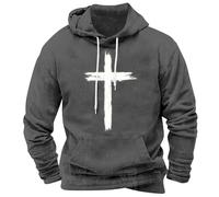 Christian Hoodie für Herren, Kapuzen-Sweatshirt, langärmelig, Gothic-Shirt, Y2K, lässiger Pullover, Herbst, Winter, Hoody Top, Cross-Sweatshirt, Kleidung mit Taschen, übergroße Sportbekleidung,