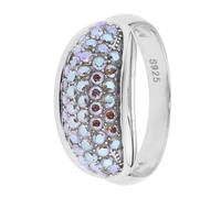 Christian Materne Cocktail-Ring ""Diamond Bay"", Angel Star Zirkonia, Silber 925 18 rhodiniert