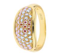 Christian Materne Cocktail-Ring ""Diamond Bay"", Angel Star Zirkonia, Silber 925 18 vergoldet