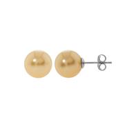 Christian Materne Just Pearls Ohrstecker AAA+ ""Magic Affaires"", Muschelkernperlen, Silber 925 poliert x golden