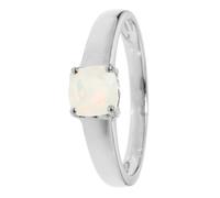 Christian Materne Solitär-Ring, Afrikanischer Opal, Silber 925 poliert 18 rhodiniert Afrikanischer Opal