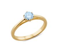 Christian Materne Solitär-Ring, ""Blue Crown"", LG-Brillant, 0,50 ct. 18 Gelbgold 585